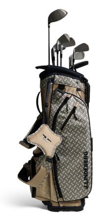 J.Lindeberg JL Flare Printed stand bag, Ladder White Kelp