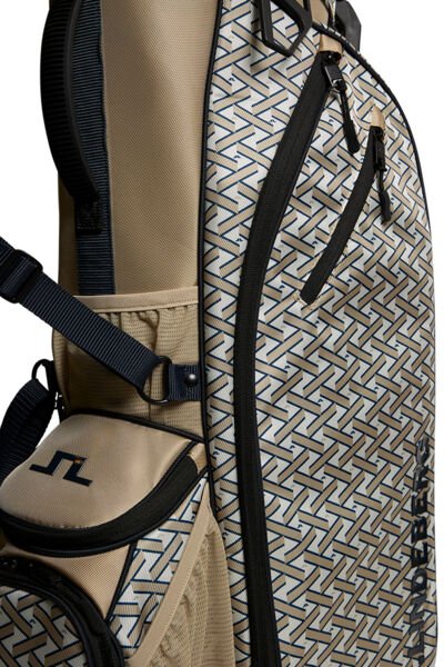 J.Lindeberg JL Flare Printed stand bag, Ladder White Kelp