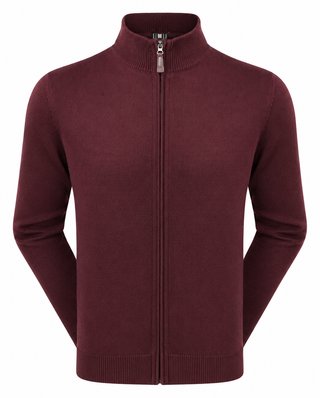 FootJoy drirelease Full-Zip Lined pánský svetr, port
