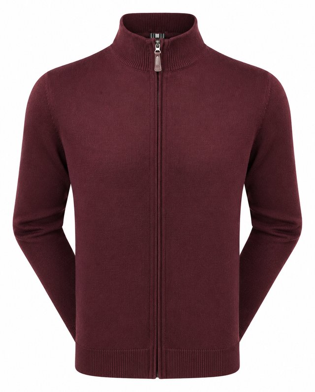 FootJoy drirelease Full-Zip Lined pánský svetr, port