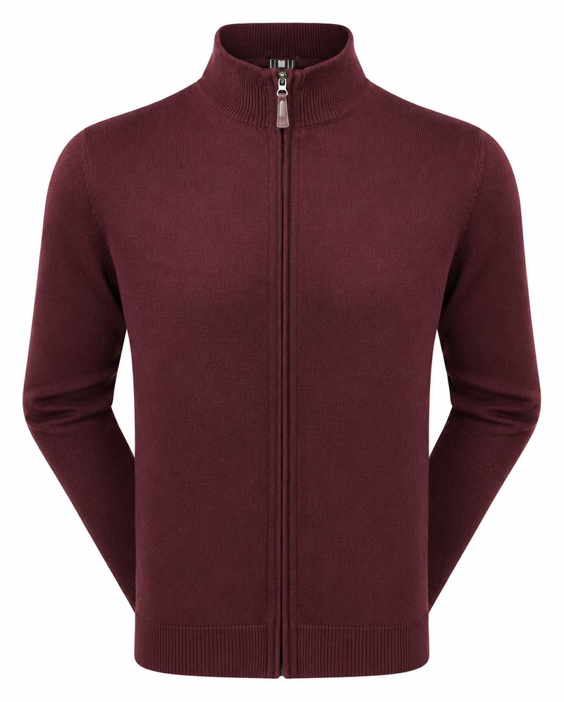 FootJoy drirelease Full-Zip Lined pánský svetr, port