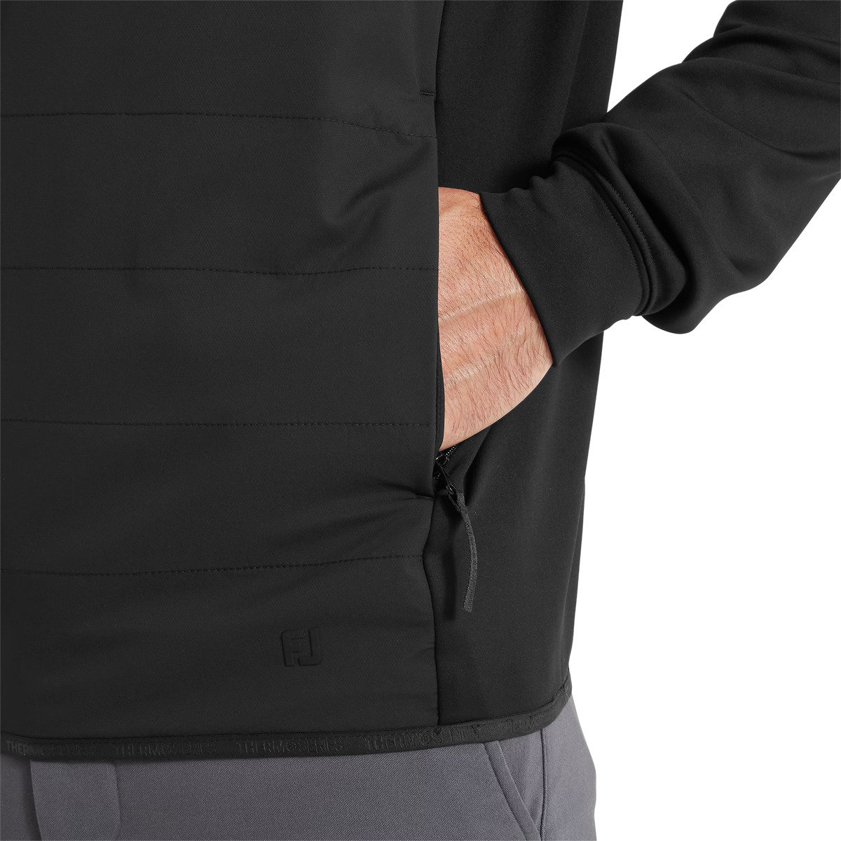 FootJoy ThermoSeries Hybrid pánská mikina s kapucí, černá