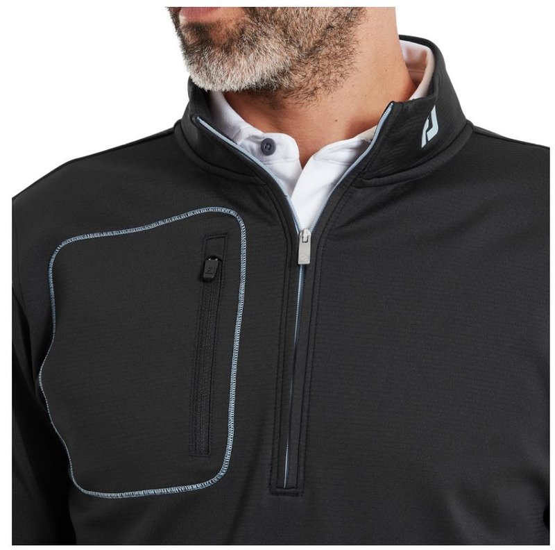 FootJoy ThermoSeries Texture Midlayer pánská mikina, černá