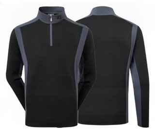 Footjoy ThermoSeries Blocked Midlayer pánská mikina, černá/charcoal