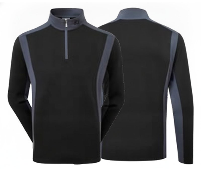 Footjoy ThermoSeries Blocked Midlayer pánská mikina, černá/charcoal