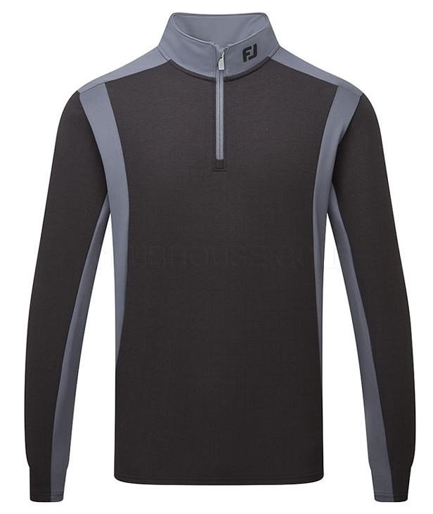 Footjoy ThermoSeries Blocked Midlayer pánská mikina, černá/charcoal