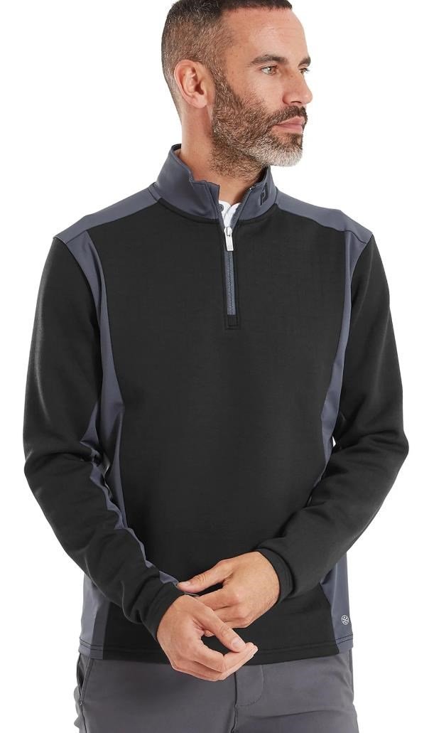 Footjoy ThermoSeries Blocked Midlayer pánská mikina, černá/charcoal