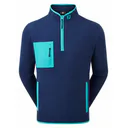 FootJoy Polar Fleece Chill-Out pánská mikina, navy/lake blue