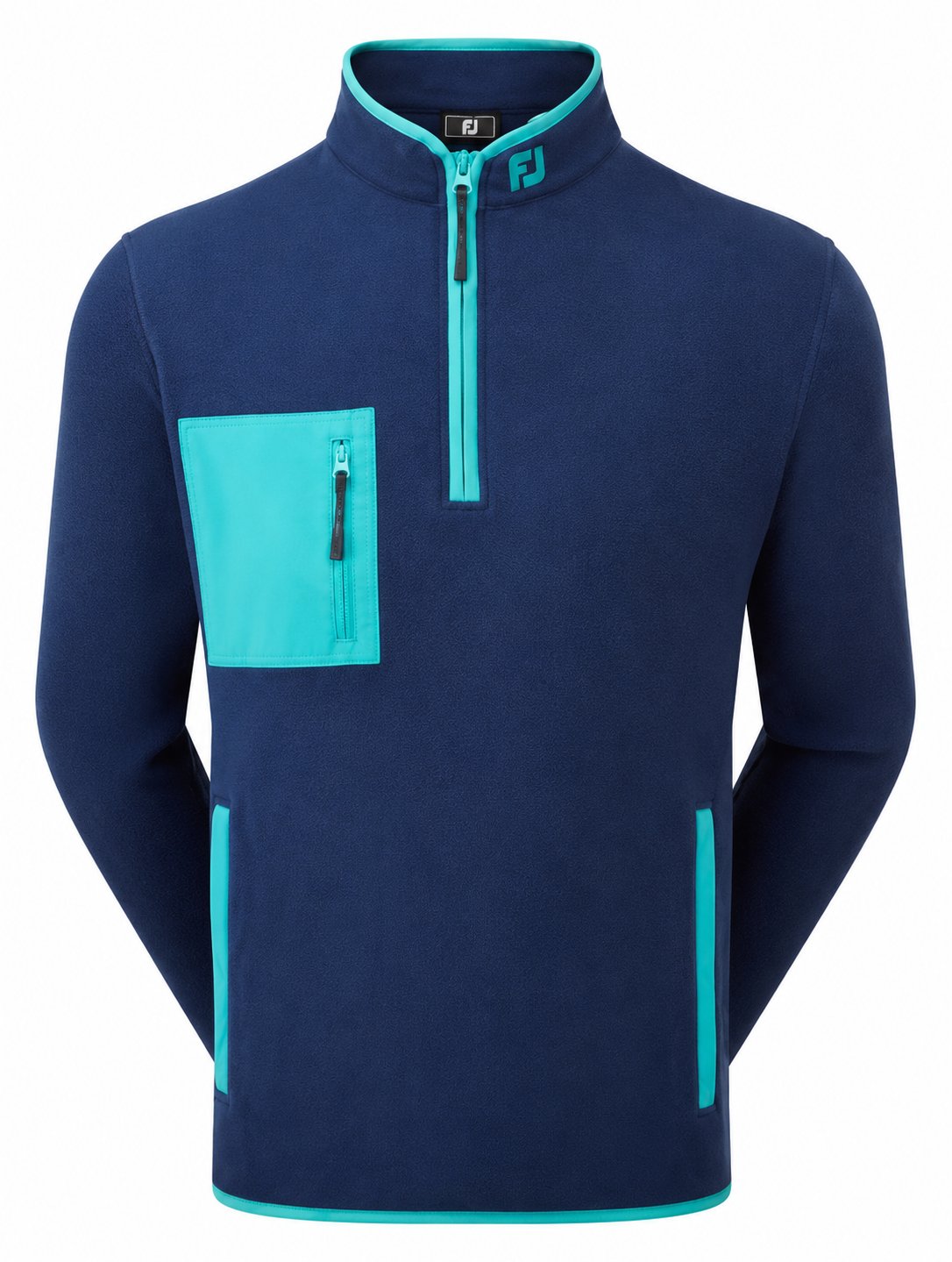 FootJoy Polar Fleece Chill-Out pánská mikina, navy/lake blue