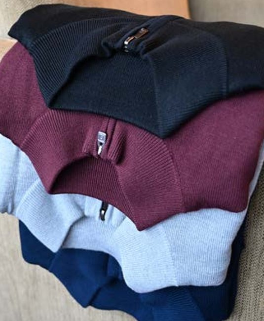 FootJoy drirelease Half-Zip Lined pánský svetr, port heather grey