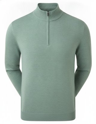 FootJoy drirelease Half-Zip Lined pánský svetr, heather olive