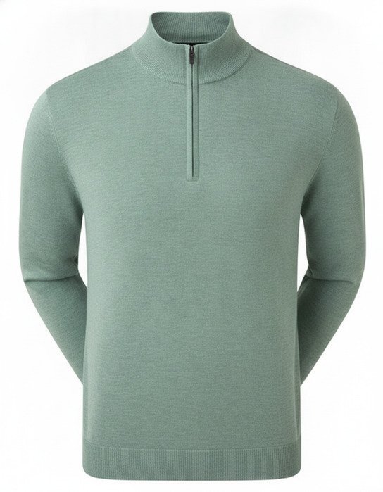 FootJoy drirelease Half-Zip Lined pánský svetr, heather olive