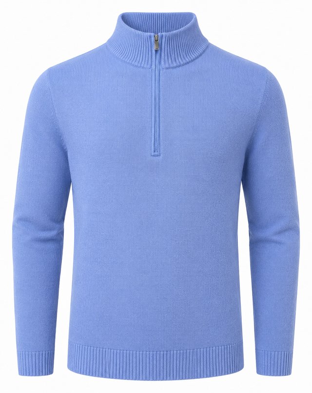 FootJoy drirelease Half-Zip Lined pánský svetr, heather blue