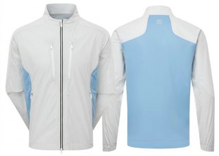 FootJoy Hydro Innovation Arcus pánská bunda, oyster grey/mid blue