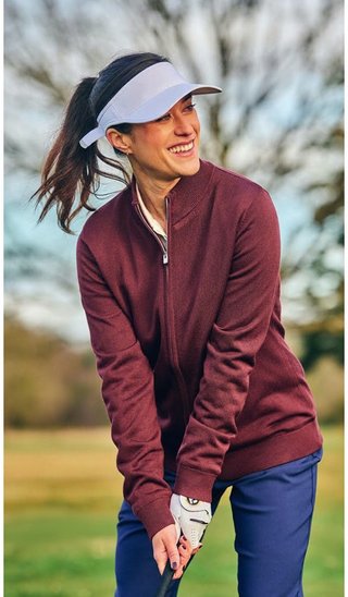 FootJoy drirelease Full-Zip Lined dámský svetr, port