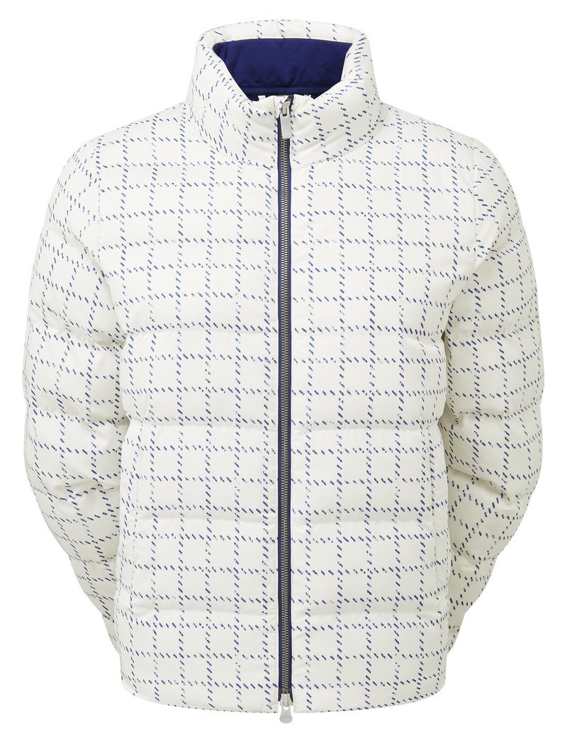 FootJoy ThermoSeries Insulated dámská bunda, off white/navy distressed plaid