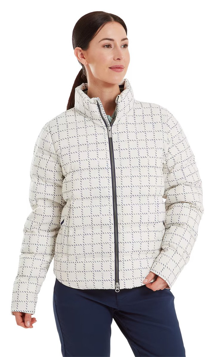 FootJoy ThermoSeries Insulated dámská bunda, off white/navy distressed plaid