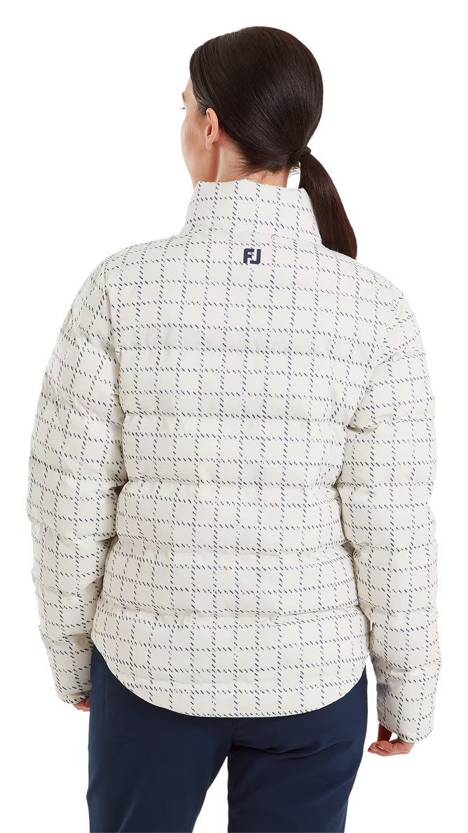 FootJoy ThermoSeries Insulated dámská bunda, off white/navy distressed plaid