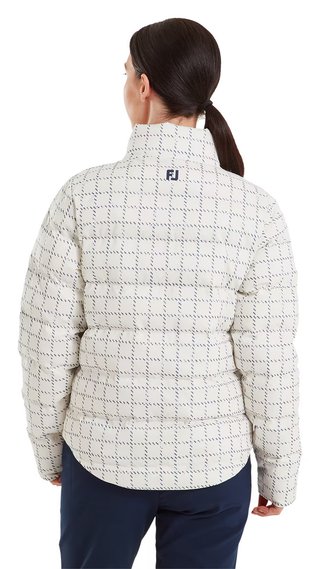 FootJoy ThermoSeries Insulated dámská bunda, off white/navy distressed plaid