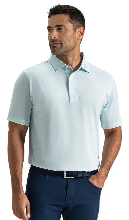 FootJoy Heritage Logo Lisle pánské polo, white/mint julep