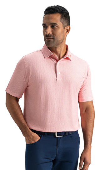 FootJoy Heritage Logo Lisle pánské polo, white/peach