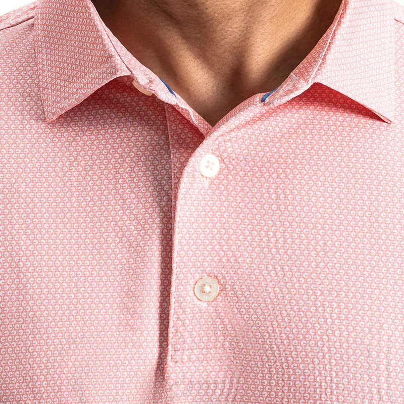 FootJoy Heritage Logo Lisle pánské polo, white/peach