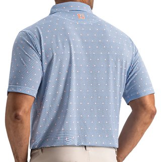 FootJoy Order Geometric Lisle pánské polo, white/riviera/peach