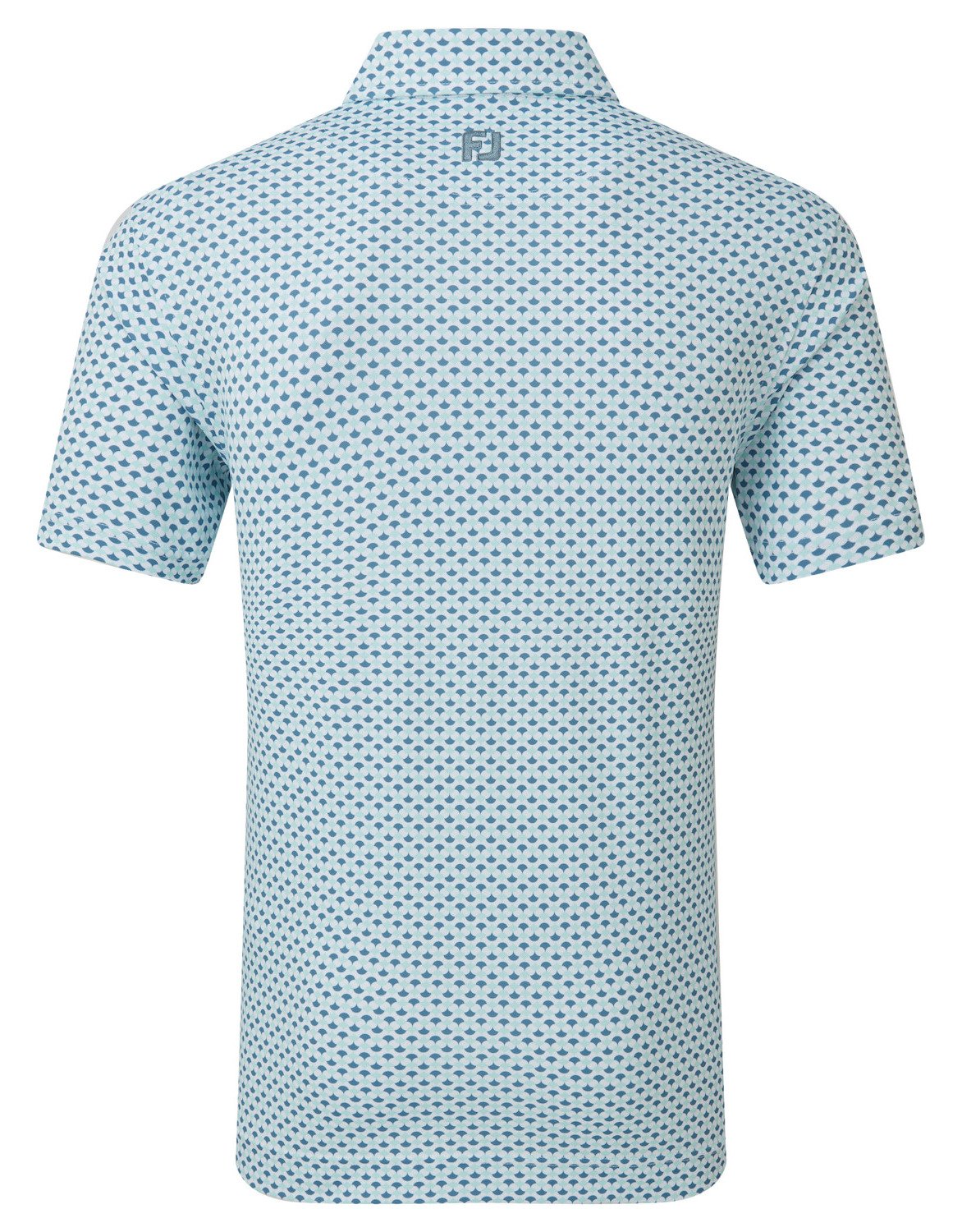 FootJoy Ginko Geo Pique pánské polo, white/mint julep/winward blue