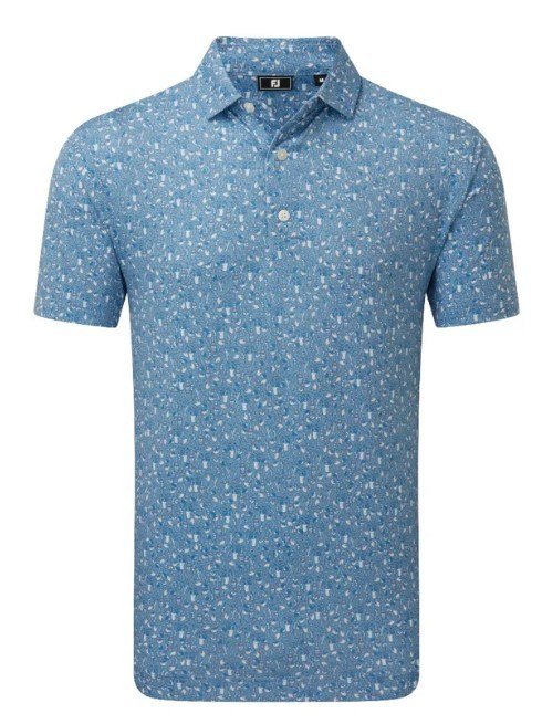 FootJoy Bloody Mary Lisle pánské triko, tonal riviera/broskvová/bílá/modrá