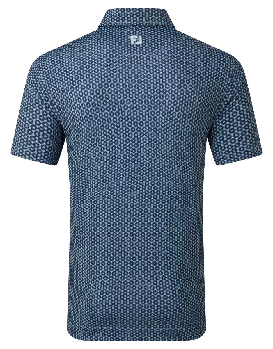 FootJoy Vegas Marker Lisle pánské polo, mint julep/navy/wiward blue