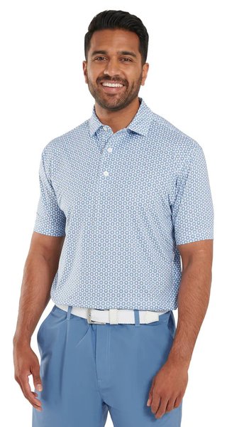 FootJoy Vegas Marker Lisle pánské polo, white/riviera/peach