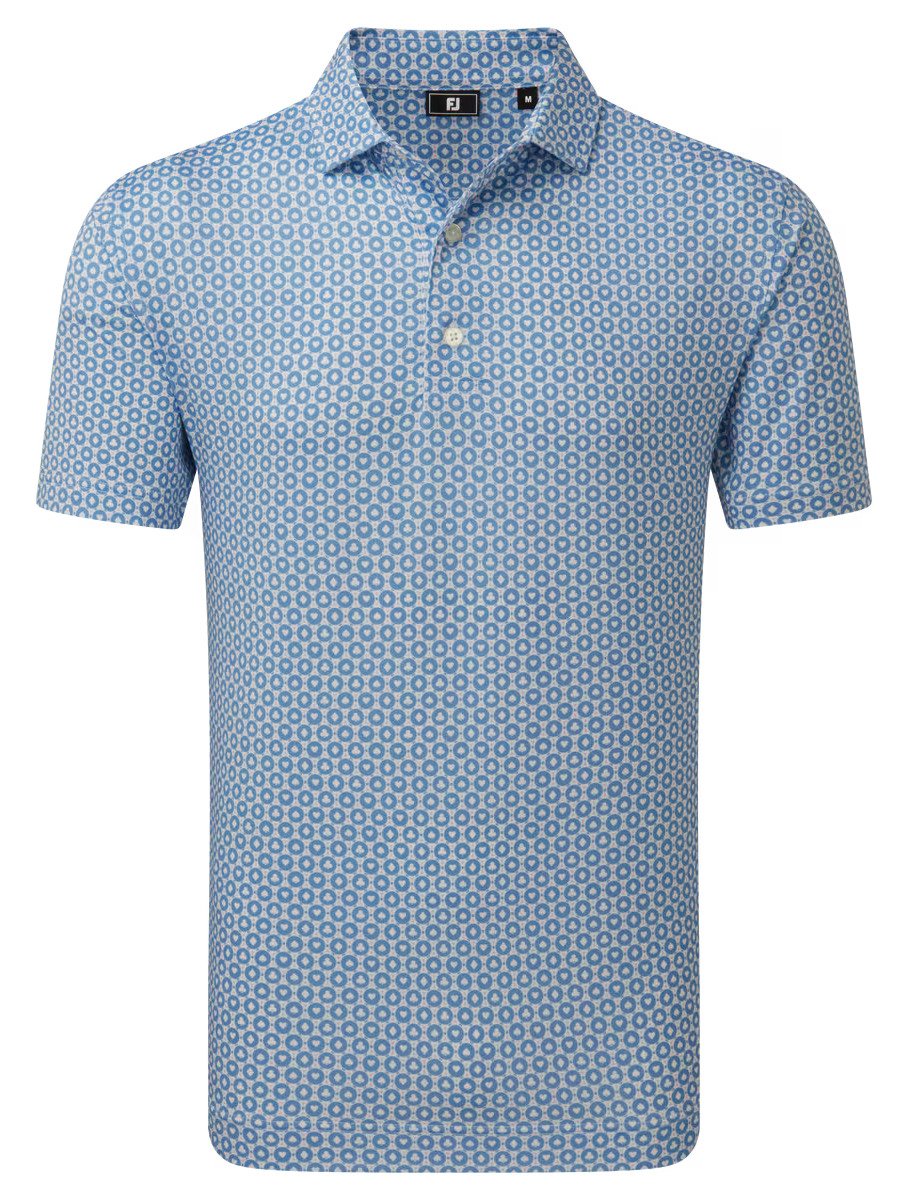 FootJoy Vegas Marker Lisle pánské polo, white/riviera/peach
