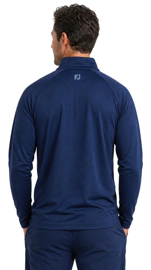 FootJoy Raglan H Block Chill-Out Midlayer pánské triko s dlouhým rukávem, navy