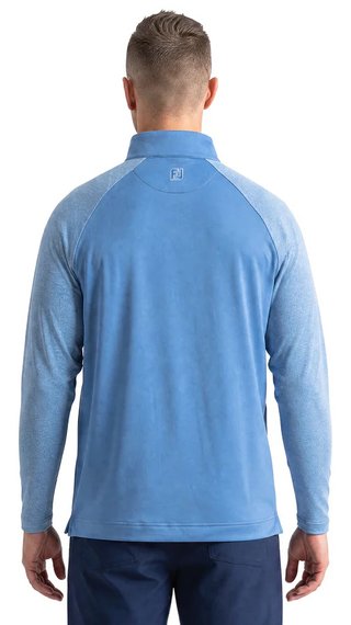 FootJoy Raglan H Block Chill-Out Midlayer pánské triko s dlouhým rukávem, riviera
