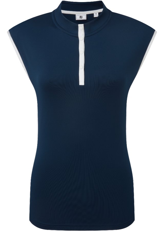 FootJoy Mock Neck Snap Front dámské polo, navy/white
