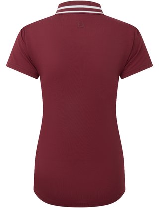 FootJoy Loop Button dámské polo, cranberry/white