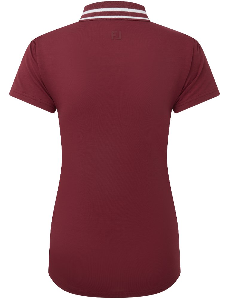 FootJoy Loop Button dámské polo, cranberry/white
