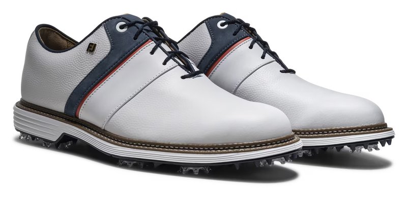 FootJoy Premiere Series - Packard pánské golfové boty, white/blue/nantucket red