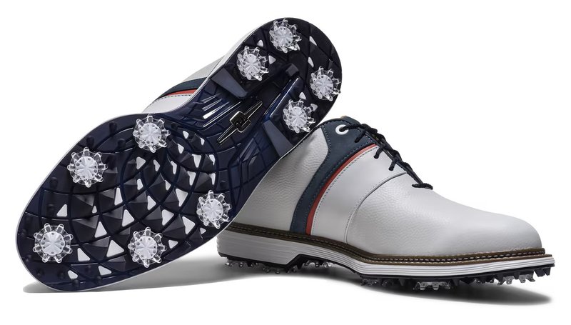 FootJoy Premiere Series - Packard pánské golfové boty, white/blue/nantucket red