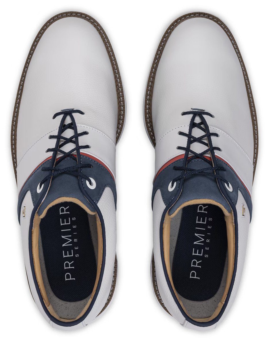 FootJoy Premiere Series - Packard pánské golfové boty, white/blue/nantucket red