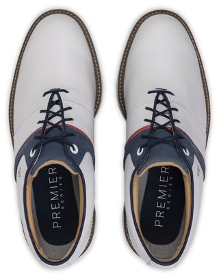 FootJoy Premiere Series - Packard pánské golfové boty, white/blue/nantucket red