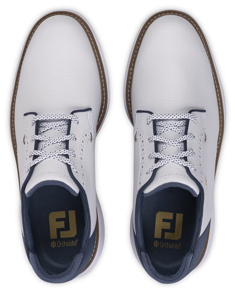 FootJoy FJ Traditions Blucher pánské golfové boty, bílo/modro/béžové