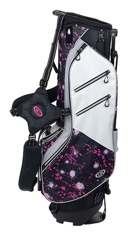 U.S. Kids Golf TS6-57 (145cm) dětský stand bag, pink paint splatter