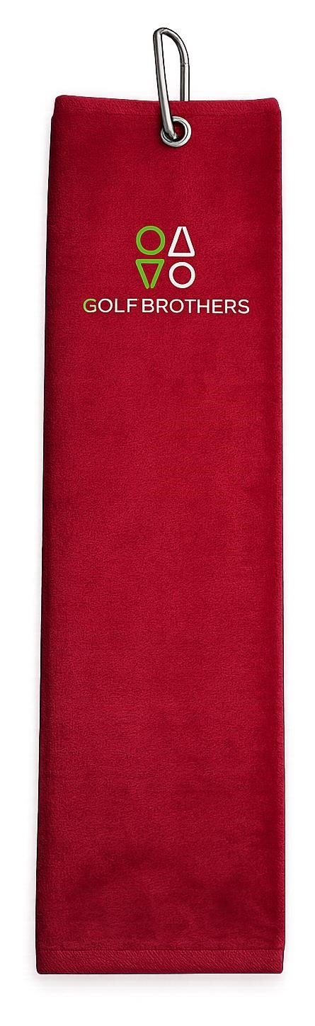 Golf Brothers Trifold ručník, tmavě červený