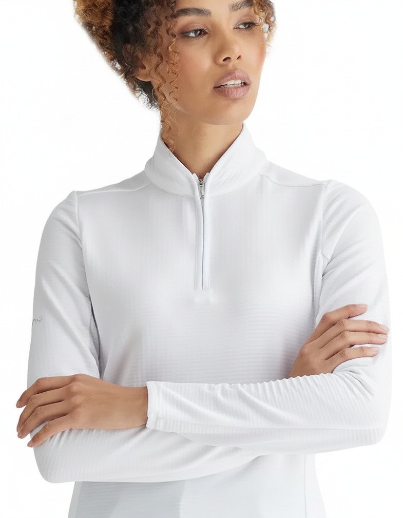 PING Abigale Performance Fleece dámská mikina, bílá