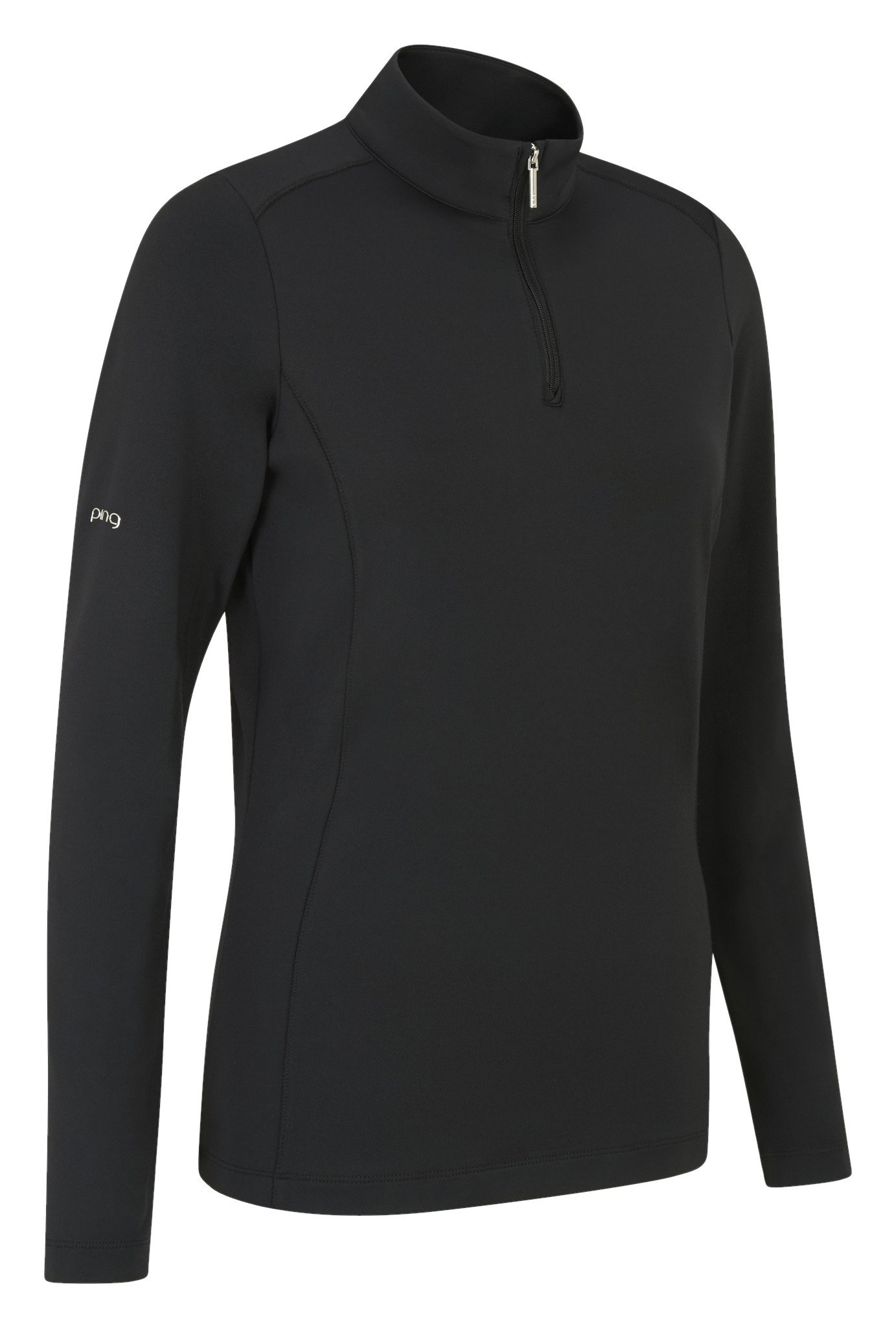 PING Aveline Half Zip dámské triko s dlouhým rukávem, černé