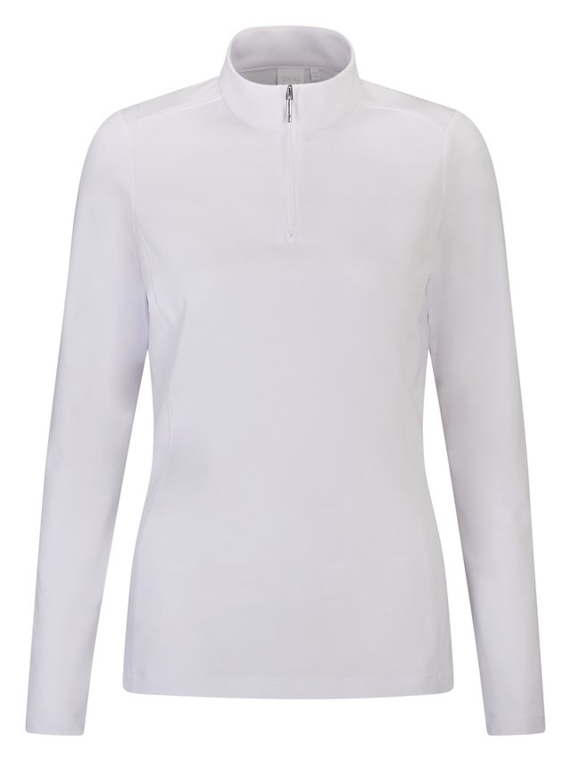 PING Aveline Half Zip dámské triko s dlouhým rukávem, bílé