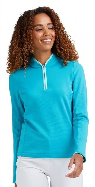 PING Abigale Performance Fleece dámská mikina, tyrkysová
