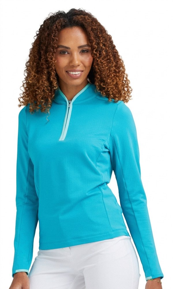 PING Abigale Performance Fleece dámská mikina, tyrkysová