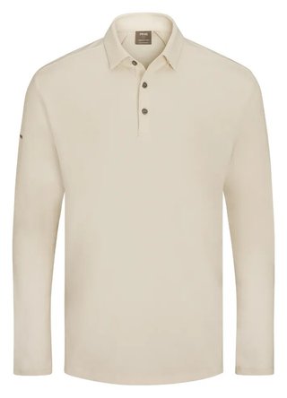 PING Demitri Longsleeve pánské polo, egret